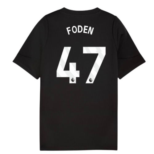 2025-2026 Man City Training Jersey (Black) - Kids (Foden 47)