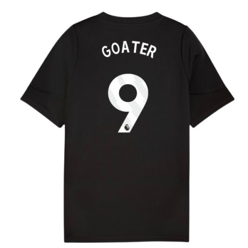 2025-2026 Man City Training Jersey (Black) - Kids (Goater 9)