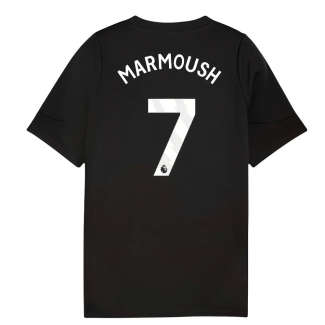 2025-2026 Man City Training Jersey (Black) - Kids (Marmoush 7)