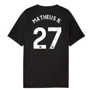 2025-2026 Man City Training Jersey (Black) - Kids (Matheus N. 27)