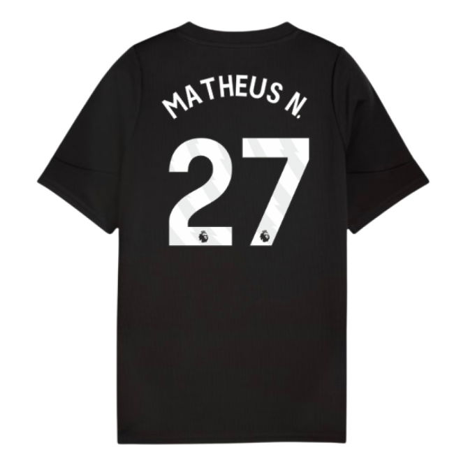 2025-2026 Man City Training Jersey (Black) - Kids (Matheus N. 27)