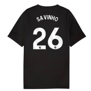 2025-2026 Man City Training Jersey (Black) - Kids (Savinho 26)