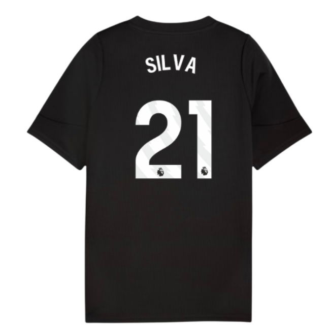 2025-2026 Man City Training Jersey (Black) - Kids (Silva 21)