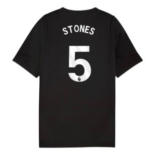 2025-2026 Man City Training Jersey (Black) - Kids (Stones 5)