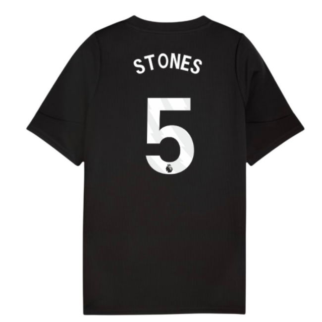 2025-2026 Man City Training Jersey (Black) - Kids (Stones 5)