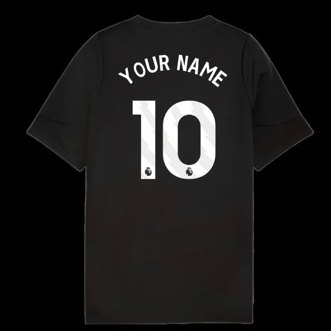2025-2026 Man City Training Jersey (Black) - Kids (Your Name)