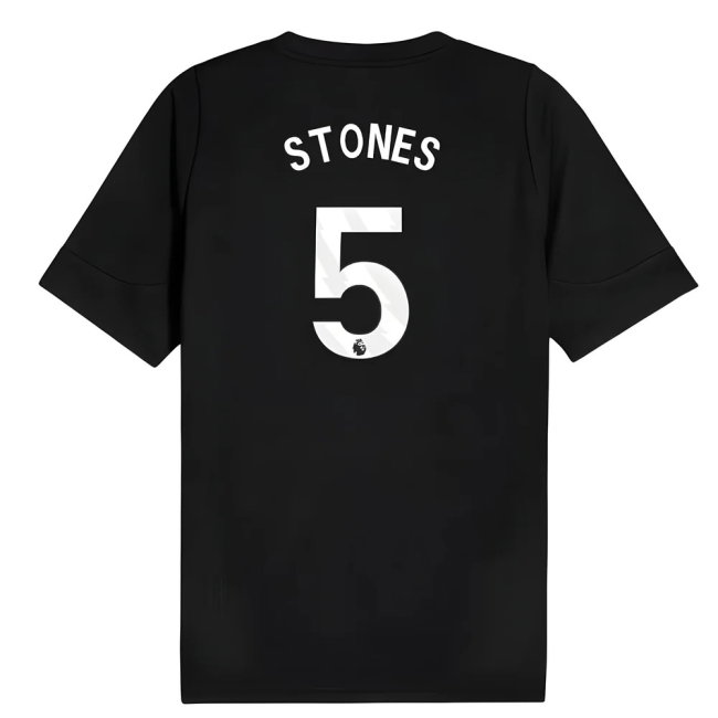 2025-2026 Man City Training Jersey (Black) (Stones 5)