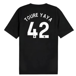 2025-2026 Man City Training Jersey (Black) (Toure Yaya 42)