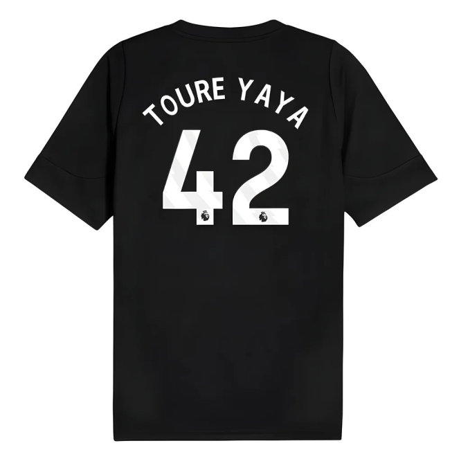 2025-2026 Man City Training Jersey (Black) (Toure Yaya 42)