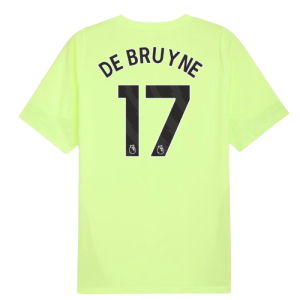 2025-2026 Man City Training Jersey (Fizzy Apple) (De Bruyne 17)