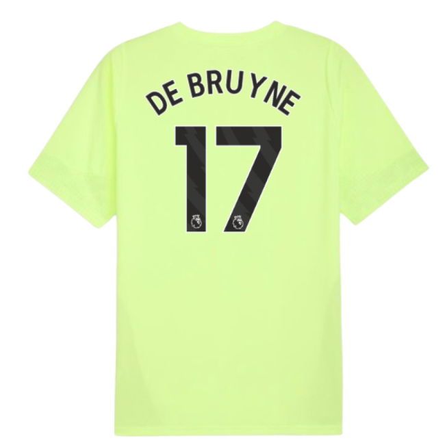 2025-2026 Man City Training Jersey (Fizzy Apple) (De Bruyne 17)