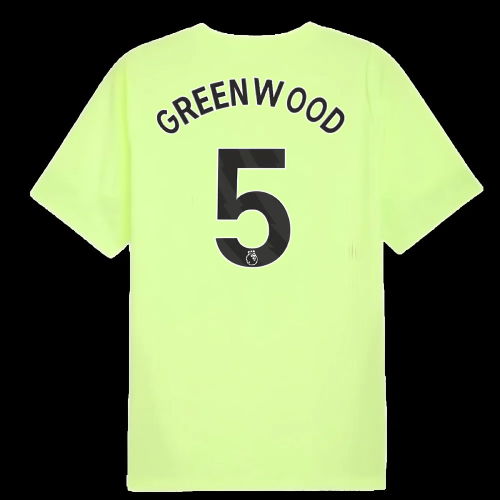 2025-2026 Man City Training Jersey (Fizzy Apple) (Greenwood 5)