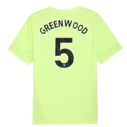 2025-2026 Man City Training Jersey (Fizzy Apple) (Greenwood 5)