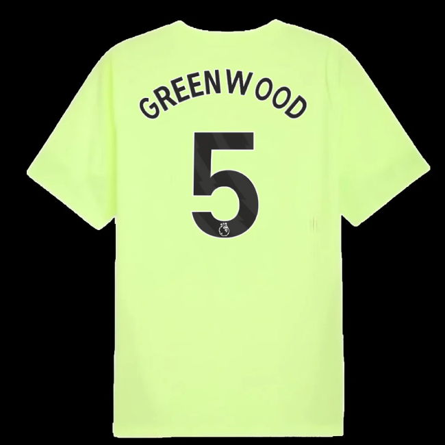 2025-2026 Man City Training Jersey (Fizzy Apple) (Greenwood 5)