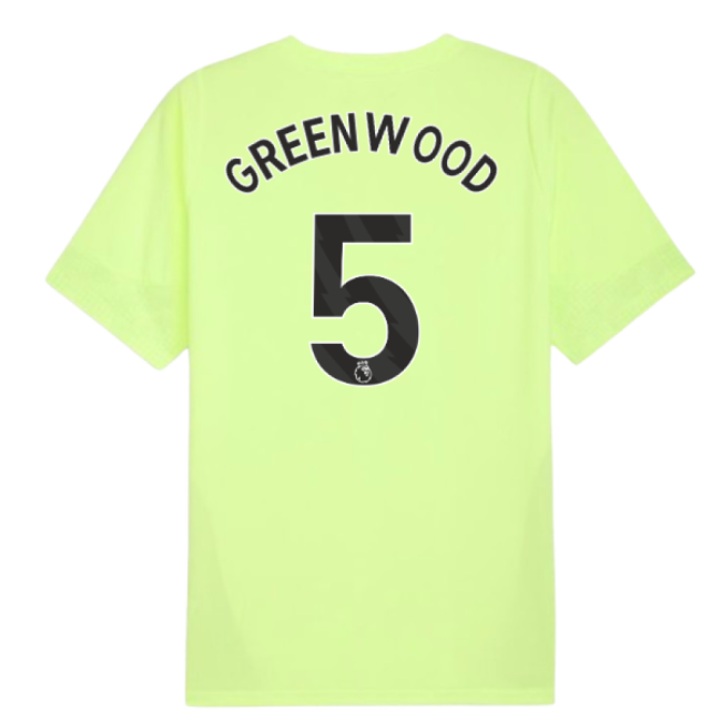 2025-2026 Man City Training Jersey (Fizzy Apple) (Greenwood 5)