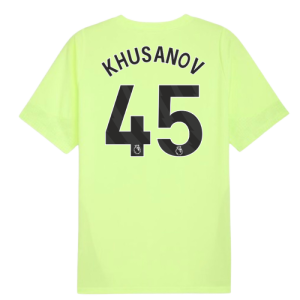 2025-2026 Man City Training Jersey (Fizzy Apple) (Khusanov 45)