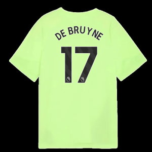 2025-2026 Man City Training Jersey (Fizzy Apple) - Kids (De Bruyne 17)