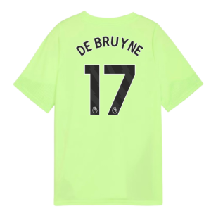2025-2026 Man City Training Jersey (Fizzy Apple) - Kids (De Bruyne 17)