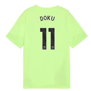 2025-2026 Man City Training Jersey (Fizzy Apple) - Kids (Doku 11)