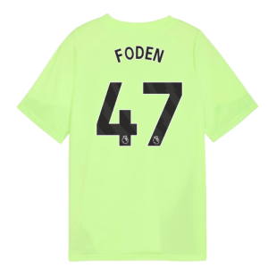 2025-2026 Man City Training Jersey (Fizzy Apple) - Kids (Foden 47)