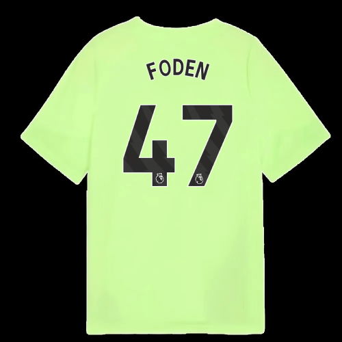 2025-2026 Man City Training Jersey (Fizzy Apple) - Kids (Foden 47)