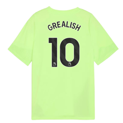 2025-2026 Man City Training Jersey (Fizzy Apple) - Kids (Grealish 10)