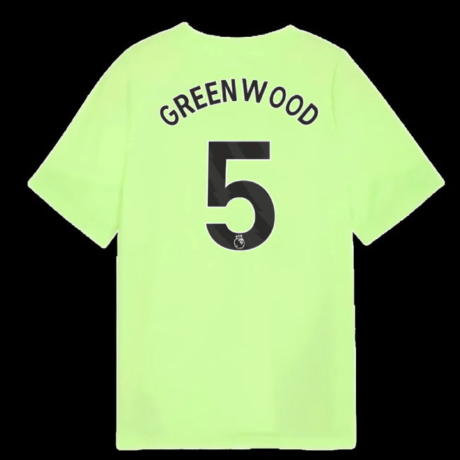 2025-2026 Man City Training Jersey (Fizzy Apple) - Kids (Greenwood 5)