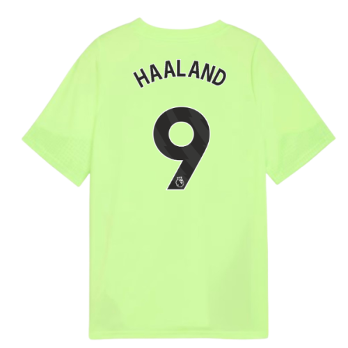 2025-2026 Man City Training Jersey (Fizzy Apple) - Kids (Haaland 9)