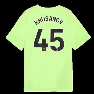 2025-2026 Man City Training Jersey (Fizzy Apple) - Kids (Khusanov 45)