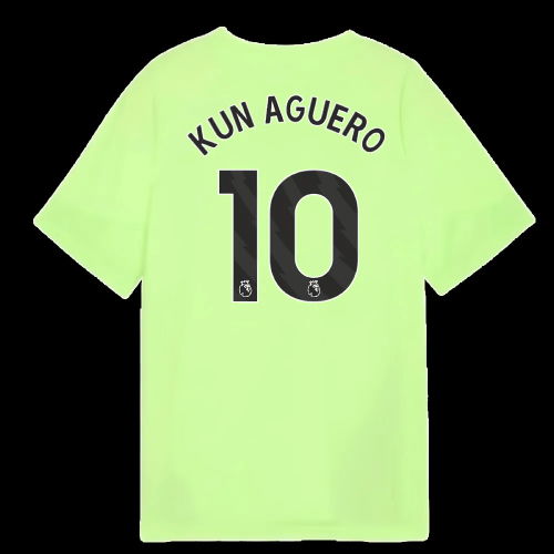 2025-2026 Man City Training Jersey (Fizzy Apple) - Kids (Kun Aguero 10)