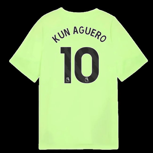 2025-2026 Man City Training Jersey (Fizzy Apple) - Kids (Kun Aguero 10)