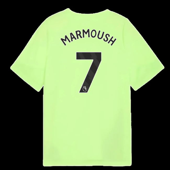 2025-2026 Man City Training Jersey (Fizzy Apple) - Kids (Marmoush 7)