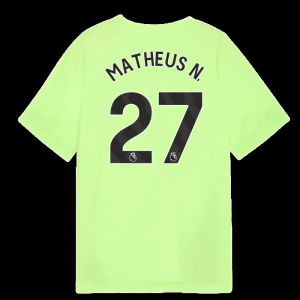 2025-2026 Man City Training Jersey (Fizzy Apple) - Kids (Matheus N. 27)