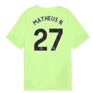 2025-2026 Man City Training Jersey (Fizzy Apple) - Kids (Matheus N. 27)