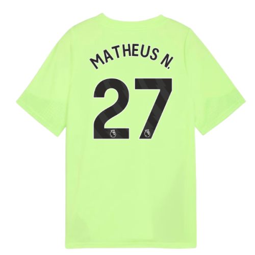 2025-2026 Man City Training Jersey (Fizzy Apple) - Kids (Matheus N. 27)