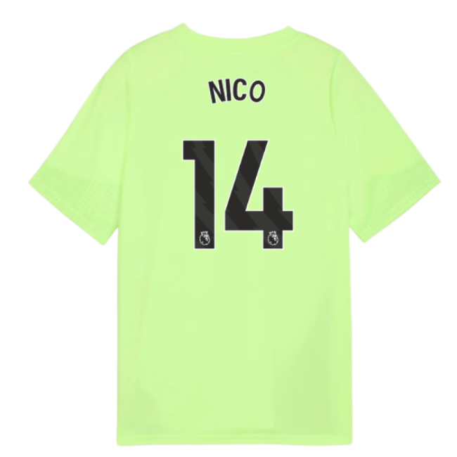 2025-2026 Man City Training Jersey (Fizzy Apple) - Kids (Nico 14)
