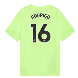 2025-2026 Man City Training Jersey (Fizzy Apple) - Kids (Rodrigo 16)