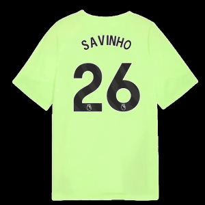 2025-2026 Man City Training Jersey (Fizzy Apple) - Kids (Savinho 26)