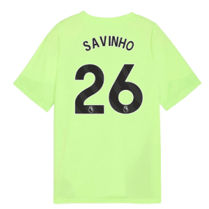 2025-2026 Man City Training Jersey (Fizzy Apple) - Kids (Savinho 26)