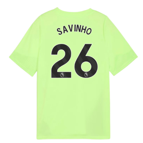 2025-2026 Man City Training Jersey (Fizzy Apple) - Kids (Savinho 26)