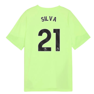 2025-2026 Man City Training Jersey (Fizzy Apple) - Kids (Silva 21)