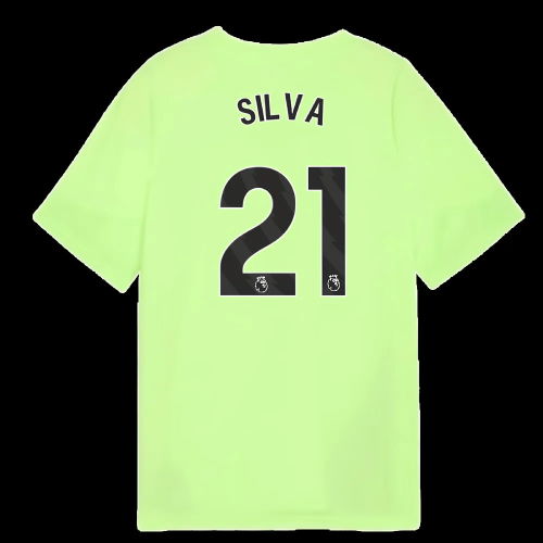 2025-2026 Man City Training Jersey (Fizzy Apple) - Kids (Silva 21)