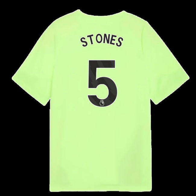 2025-2026 Man City Training Jersey (Fizzy Apple) - Kids (Stones 5)