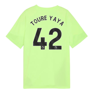 2025-2026 Man City Training Jersey (Fizzy Apple) - Kids (Toure Yaya 42)