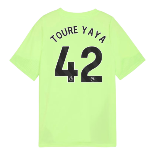 2025-2026 Man City Training Jersey (Fizzy Apple) - Kids (Toure Yaya 42)