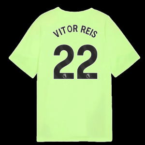 2025-2026 Man City Training Jersey (Fizzy Apple) - Kids (Vitor Reis 22)