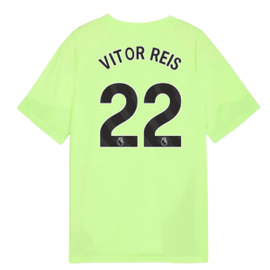 2025-2026 Man City Training Jersey (Fizzy Apple) - Kids (Vitor Reis 22)