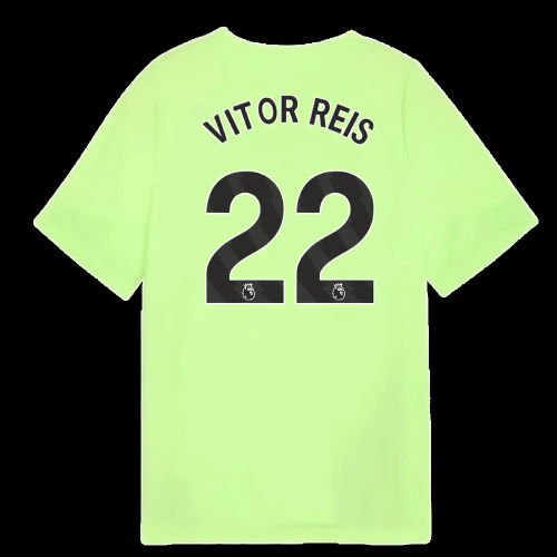 2025-2026 Man City Training Jersey (Fizzy Apple) - Kids (Vitor Reis 22)