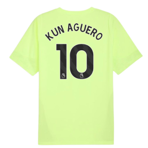 2025-2026 Man City Training Jersey (Fizzy Apple) (Kun Aguero 10)