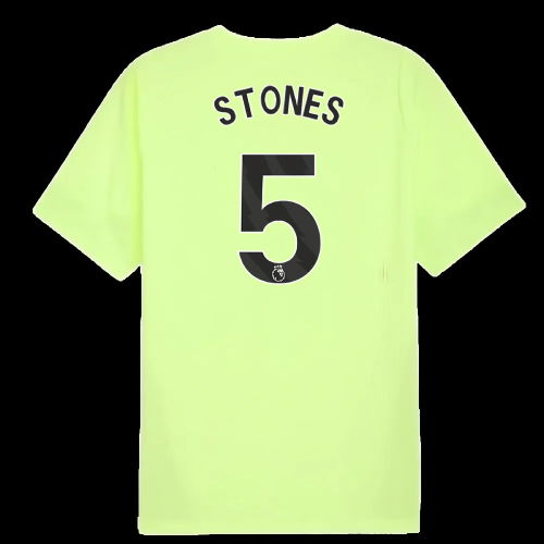 2025-2026 Man City Training Jersey (Fizzy Apple) (Stones 5)